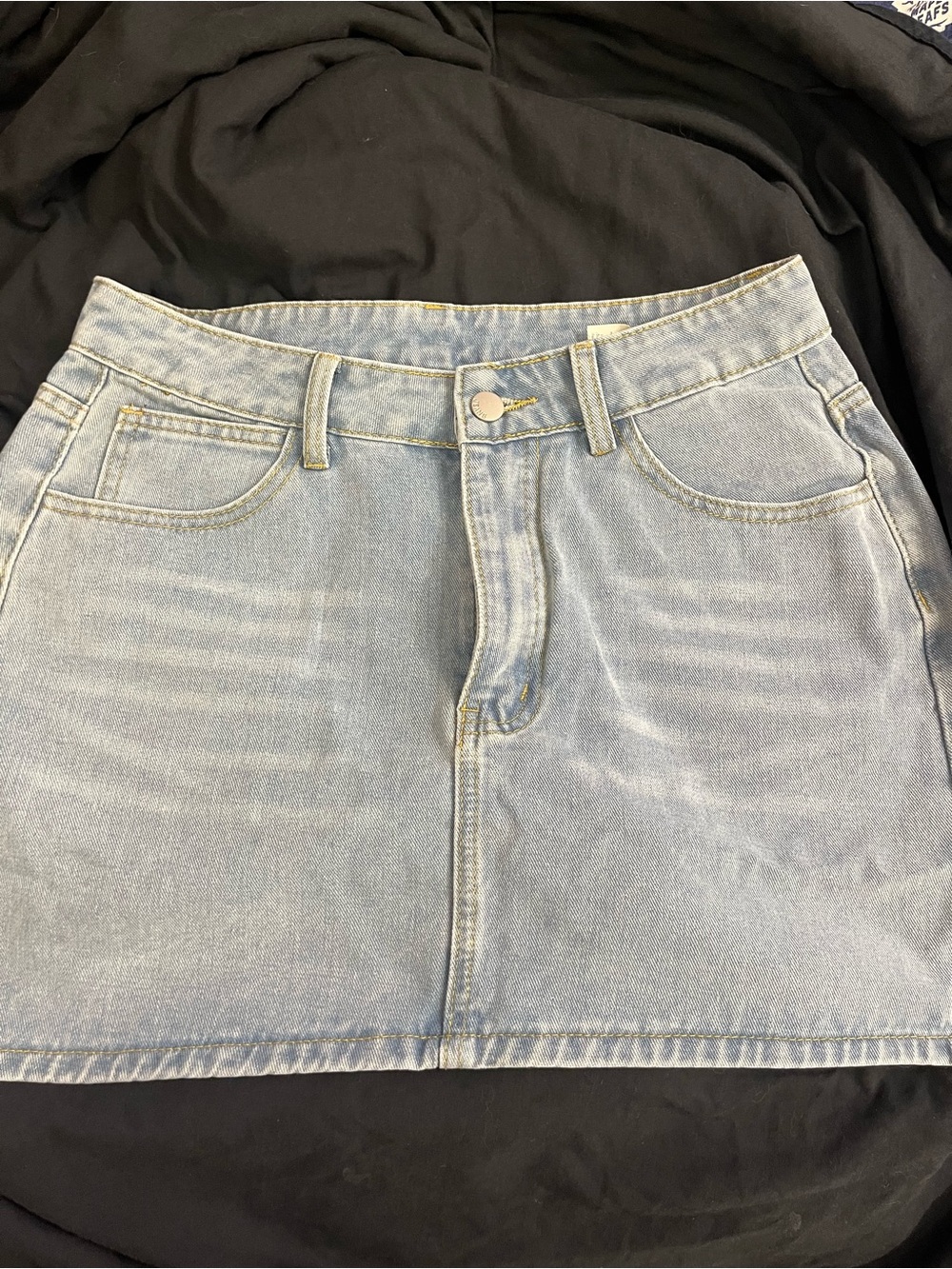 Light Blue Denim Skirt - Women